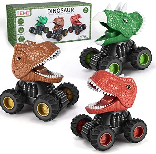 New 3 Pack Electric Walking Dinosaur Toys For Toddlers 2-4 3-5 Years With Roar Sounds And Lights Up Realistic Robot T-Rex Brachiosaurus Stegosaurus Dinosaur Figures For Kids - Interactive Racing Play Set