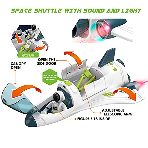 Cheap Space Shuttle Toys For 3 4 5 6 7 Year Old Boys Lights & Sounds Space Toys For Kids 3-5 With 2 Astronauts Toy Shuttle And Rover Spaceship Toys Playsets Birthday Easter Boys Girls - Rocket Adventure Collection