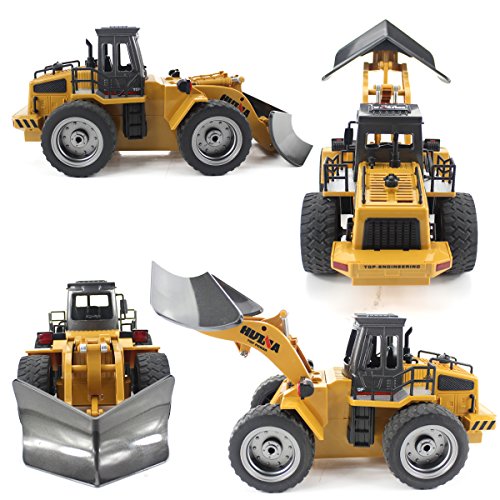 Deals Fisca RC Truck Remote Control Snow Plow 6 Channel 2.4G Alloy Snow Sweeper Vehicle 4WD Tractor Toy With Lights For Kid - Detailed Work Vehicle Toy