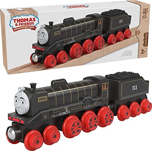 Cheap Wooden Railway James Engine And Coal Car Push-Along Train Made From Sustainably Sourced Wood For Kids 2 Years And Up - Train Adventure Collection