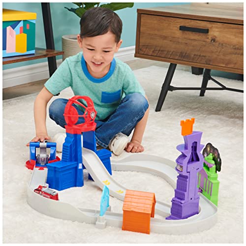 True Metal Total City Rescue Movie Track Set With Exclusive Marshall Vehicle 1:55 Scale Kids Toys For Ages 3 And Up - Interactive Racing Play Set