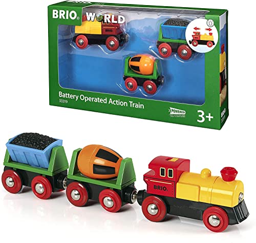 Budget RIO World – 33319 Battery Operated Action Train 3 Piece Toy Train For Kids Ages 3 And Up - Train Adventure Collection