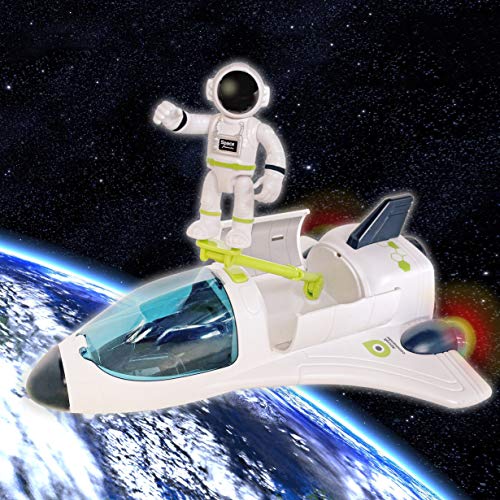 Budget Space Shuttle Spacecraft Airplane Toys For Kids With Lights & Sound & Astronaut Figure,Spaceship Toys For Any Interstellar Mission Adventure,Toy Rocket Gift For Boys 3-5-8 - Rocket Adventure Collection
