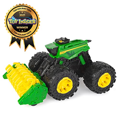 Toddler Toys Monster Treads Super Scale Combine Toy Set With 2 Extra Monster Treads Vehicles Ages 3+ G - Detailed Work Vehicle Toy
