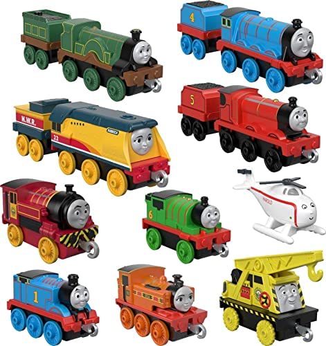 Deals Price Thomas & Friends Sodor Steamies 10-Pack Of Die-Cast Metal Push-Along Train Engines And Vehicles For Preschool Kids Ages 3 And Up - Train Adventure Collection