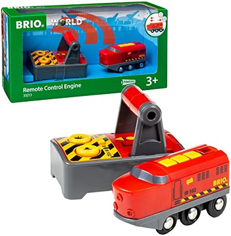 RIO World 33213 – RC Train – 2 Piece Wooden Toy Train Set For Kids Age 3 And Up - Train Adventure Collection