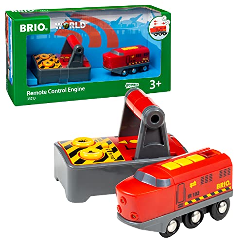 RIO World 33213 – RC Train – 2 Piece Wooden Toy Train Set For Kids Age 3 And Up - Train Adventure Collection