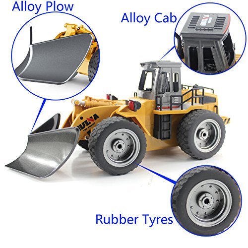 Deals Fisca RC Truck Remote Control Snow Plow 6 Channel 2.4G Alloy Snow Sweeper Vehicle 4WD Tractor Toy With Lights For Kid - Detailed Work Vehicle Toy