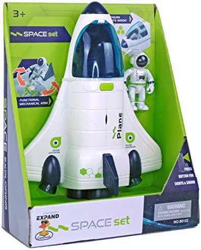 Budget Space Shuttle Spacecraft Airplane Toys For Kids With Lights & Sound & Astronaut Figure,Spaceship Toys For Any Interstellar Mission Adventure,Toy Rocket Gift For Boys 3-5-8 - Rocket Adventure Collection