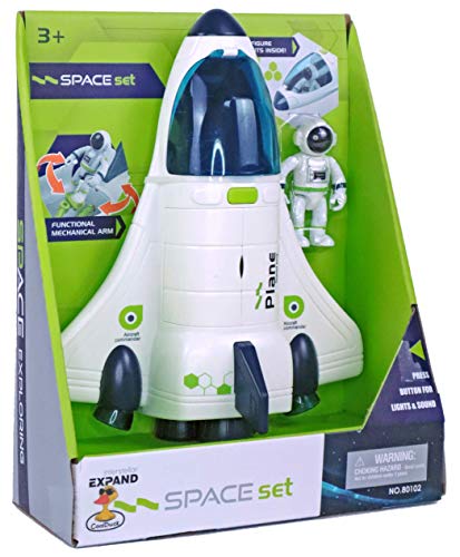 Budget Space Shuttle Spacecraft Airplane Toys For Kids With Lights & Sound & Astronaut Figure,Spaceship Toys For Any Interstellar Mission Adventure,Toy Rocket Gift For Boys 3-5-8 - Rocket Adventure Collection
