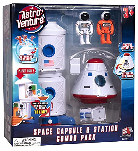 Top 10 Stro Venture Space Playset – Toy Space Station & Space Capsule With Lights And Sound & 2 Astronaut Figurine Toys For Boys And Girls - Rocket Adventure Collection