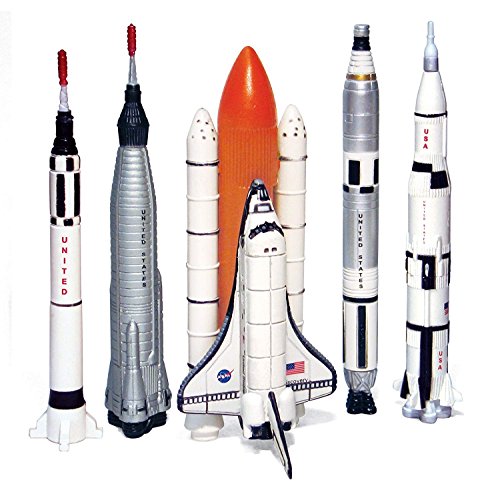 Spaceship Rocket Set – 5 Piece Space Program NASA Collector s Set – Mercury Gemini Apollo Saturn Rockets And Space Shuttle - Rocket Adventure Collection