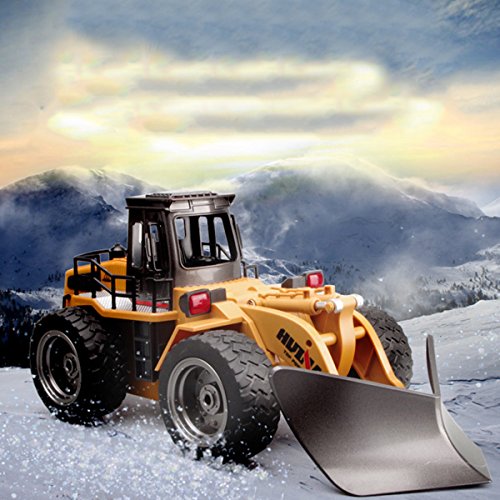 Deals Fisca RC Truck Remote Control Snow Plow 6 Channel 2.4G Alloy Snow Sweeper Vehicle 4WD Tractor Toy With Lights For Kid - Detailed Work Vehicle Toy