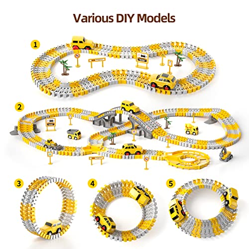 Wholesale IHaHa 236 PCS Construction Toys Race Tracks For Boys Kids Toys 6 PCS Construction Car And Flexible Track Playset Create A Engineering Road For 3 4 5 6 Year Old Boys Girls Toys - Interactive Racing Play Set