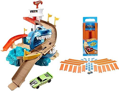 Color Shifters Sharkport Showdown Amazon Exclusive - Interactive Racing Play Set