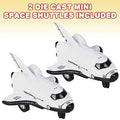 Diecast Mini Space Shuttle With Pullback Mechanism Set Of 2 Diecast Metal NASA Space Toys For Boys Astronaut Cake Decorations Astronaut Space Theme Party Favors - Rocket Adventure Collection