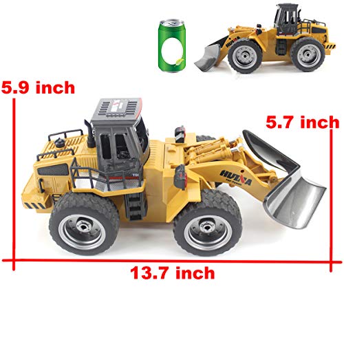 Deals Fisca RC Truck Remote Control Snow Plow 6 Channel 2.4G Alloy Snow Sweeper Vehicle 4WD Tractor Toy With Lights For Kid - Detailed Work Vehicle Toy