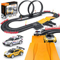 Electric High-Speed Slot Car Race Car Track Sets With 2 1:43 Scale Slot Cars And 2 Hand Controllers With Headlights And Dual Racing Toys Gifts For 6 7 8 9 10 11 12 Boys Girl - Interactive Racing Play Set