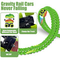 Inodoo Magic Tracks For Boys Girls Kids 144Pcs Flexible Glow In The Dark Race Track With LED Light-Up Dinosaur Race Car STEM Building Slot Car Toys well-suited Christmas Birthday Gifts For Aged 4-8 Dinosaur Race Track - Interactive Racing Play Set
