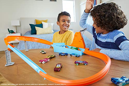 Rapid Raceway Champion Action Hot Wheels Championship Track Speed Boost Oval Track Ages 4 And Older - Interactive Racing Play Set