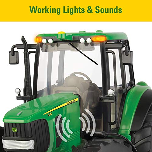 TOMY John Deere Big Farm Tractor With Wag - Detailed Work Vehicle Toy