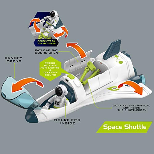 Budget Space Shuttle Spacecraft Airplane Toys For Kids With Lights & Sound & Astronaut Figure,Spaceship Toys For Any Interstellar Mission Adventure,Toy Rocket Gift For Boys 3-5-8 - Rocket Adventure Collection
