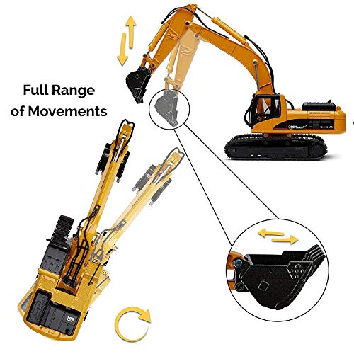 Excavator Toy Trucks Construction Toys Excavator Toys For Boys Diecast Metal Truck Toy Kids Tractor Toys 1:40 Scale Great Toddler Toys For 8 Year Old Boys And U - Detailed Work Vehicle Toy