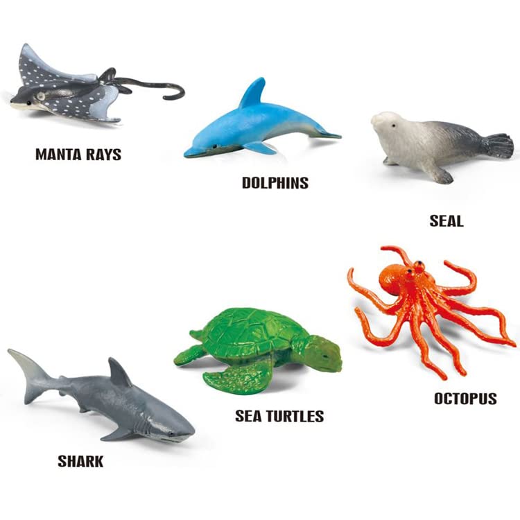 Submarine Toy Shark Car Vehicle Toy W/ 6 Sea Animals And Storage Toys For 3 4 5 6 7 Year Old Ki - Underwater Exploration Collection