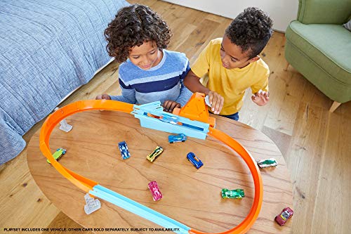 Rapid Raceway Champion Action Hot Wheels Championship Track Speed Boost Oval Track Ages 4 And Older - Interactive Racing Play Set