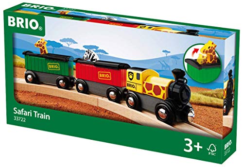 RIO World – 33722 Safari Train 3 Piece Toy Train Accessory For Kids Age 3 And Up - Train Adventure Collection