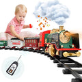 Train Set – Rechargeable Battery And Remote – Around The Christmas Tree With Water Steam Music & Lights – Electric Train Toy Gift Toys For Age 3 4 5 6 7 8+ Kids Toddlers 2022 Remote Control Train Se - Train Adventure Collection