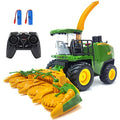 Remote Control Trucks Tractor Toy For Kids – 1:24 Rc Silage Harvester With Smoke Construction Vehicle Farm Tractors With Lights & Sounds Christmas Birthday Presents For Boys & Girls 3-8 Years Old - Detailed Work Vehicle Toy