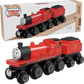 Cheap Wooden Railway James Engine And Coal Car Push-Along Train Made From Sustainably Sourced Wood For Kids 2 Years And Up - Train Adventure Collection