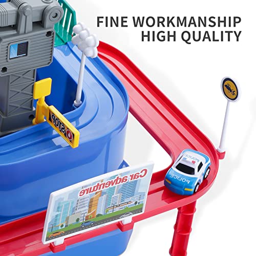 Deals Kids Race Track Car Adventure Toy For Toddlers – Car Rescue Adventure Toys Gifts For Boys Age 3 Car Toys For Toddlers 2-4 Years Educational Puzzles Car Toys For 4 5 6 Year Old Boys Girls - Interactive Racing Play Set