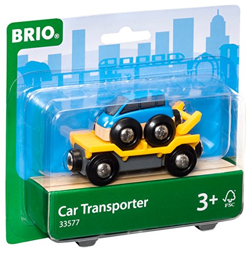 Promo World – 33577 Car Transporter 2 Piece Toy Train Accessory For Kids Ages 3 And Up - Train Adventure Collection