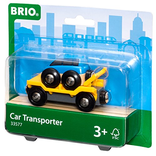 Promo World – 33577 Car Transporter 2 Piece Toy Train Accessory For Kids Ages 3 And Up - Train Adventure Collection