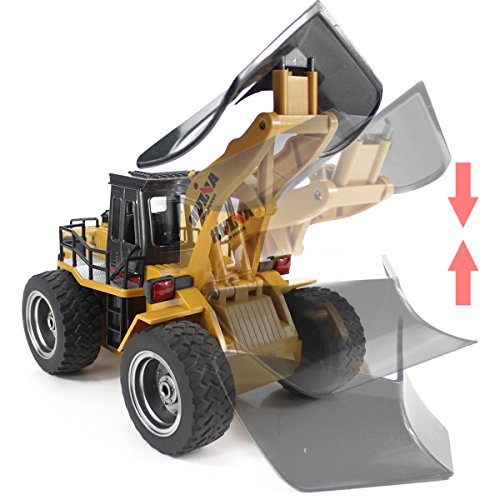 Deals Fisca RC Truck Remote Control Snow Plow 6 Channel 2.4G Alloy Snow Sweeper Vehicle 4WD Tractor Toy With Lights For Kid - Detailed Work Vehicle Toy