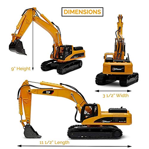 Excavator Toy Trucks Construction Toys Excavator Toys For Boys Diecast Metal Truck Toy Kids Tractor Toys 1:40 Scale Great Toddler Toys For 8 Year Old Boys And U - Detailed Work Vehicle Toy