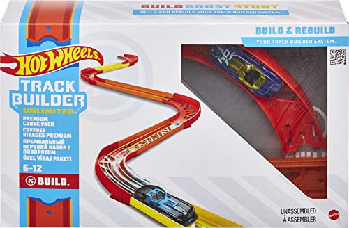 Track Builder Pack Assorted Curve Parts Connecting Sets Ages 4 And Older - Interactive Racing Play Set
