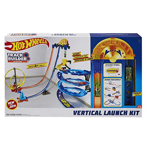 Track Builder Vertical Launch Set 50 Inches High 3 Stunt Configurations Ages 6 To 10 3M Command Strips Amazon Exclusive - Interactive Racing Play Set
