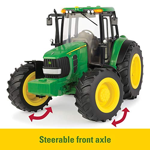 TOMY John Deere Big Farm Tractor With Wag - Detailed Work Vehicle Toy