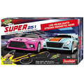 Super 251 USB Power Slot Car Racing Set LED Headlights Strong Magnetic Base Mechanical Lap Counter & Powerbase Integrated As Combo Track For Ages 8 And Up - Interactive Racing Play Set