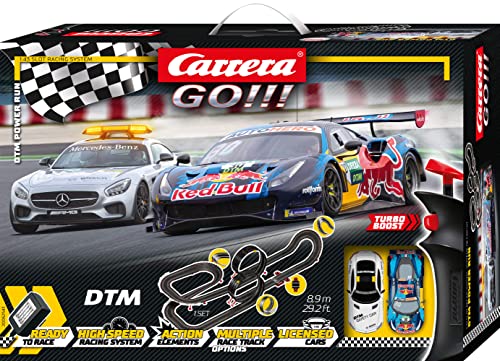 Wholesale GO 62543 DTM Power Run Electric Powered Slot Car Racing Kids Toy Race Track Set Includes 2 Hand Controllers And 2 DTM Cars In 1:43 Scal - Interactive Racing Play Set