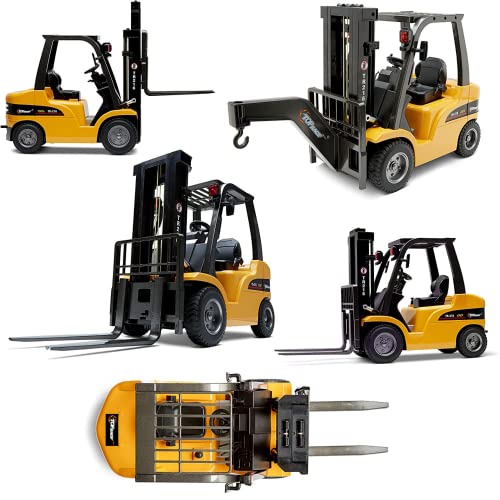 Deals Jumbo Remote Control Forklift 13 Inch Tall 8 Channel Full Functional Professional RC Forklift Construction Toys High Powered Motors 1:10 Scale – Heavy Metal – (TR-216) - Detailed Work Vehicle Toy
