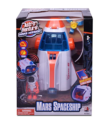Deals Stro Venture Space Shuttle Toy Mars Mission Spaceship For Kids With Lights And Sound Astronaut Figure Capsula And Accessories Fun Space Gift Toys For Any Mission & Adventure - Rocket Adventure Collection