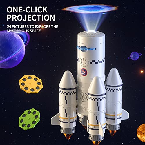 New Space Shuttle Rocket Toys For 3 4 5 6 7 8 9 Years Old Kids Science Educational Toys 5-in-1 STEM Aerospace Toys With 2 Astronauts Projection Lamp Space Adventure Toys Gift For Boys Girls 3+ - Rocket Adventure Collection