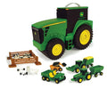 New TOMY John Deere Durable Vehicle Toy Set For Kids With Tractor Shaped Portable Carry Cas - Detailed Work Vehicle Toy