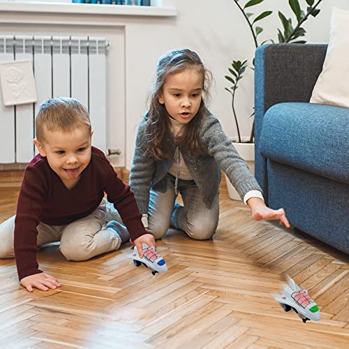 New Light Up Space Shuttle Toys Battery Operated Spaceship Toy With LEDs Sound And Push And Go Motion NASA Toys Outer Space Shuttle Toy Gifts For Boys And Girls Set Of 3 - Rocket Adventure Collection