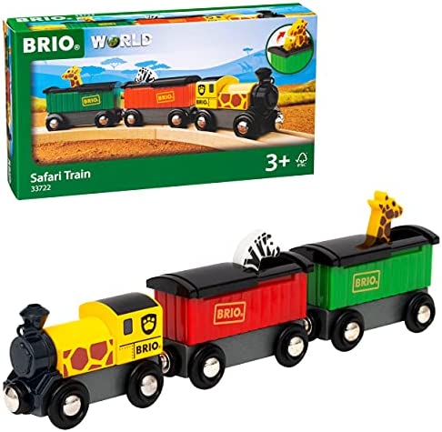 RIO World – 33722 Safari Train 3 Piece Toy Train Accessory For Kids Age 3 And Up - Train Adventure Collection