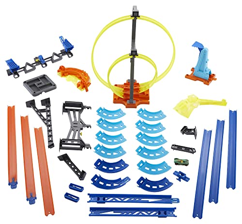 Track Builder Vertical Launch Set 50 Inches High 3 Stunt Configurations Ages 6 To 10 3M Command Strips Amazon Exclusive - Interactive Racing Play Set